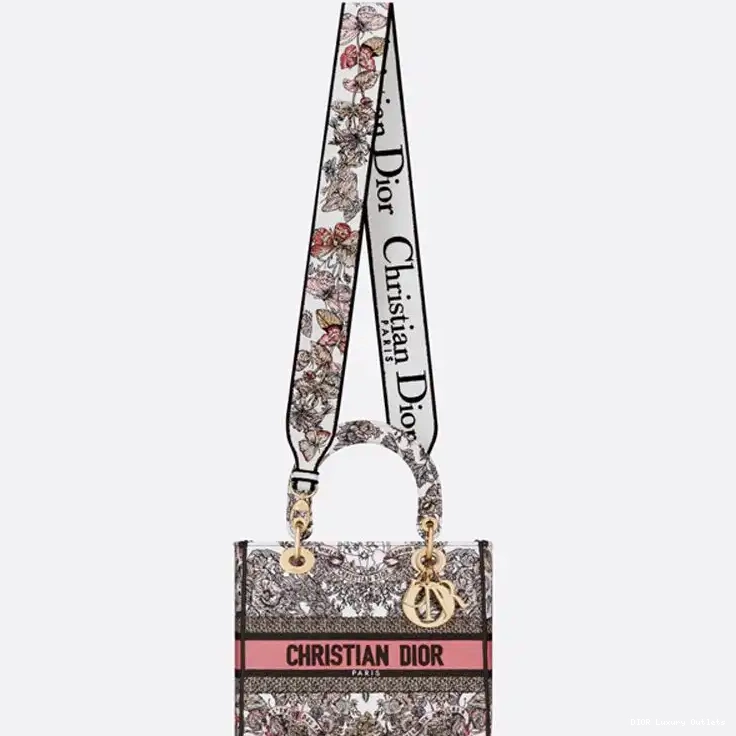 Cheap Bag Motif World Pink Medium Around White D-lite Butterfly Lady Canvas The 0521 Luxury